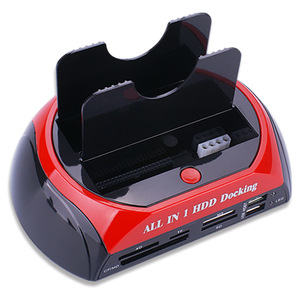 Çift yuvaları USB 2.0 seri ATA IDE HDD Docking istasyonu ile kart okuyucu - Product Image 6