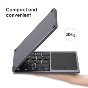 Computadoras plegables teclado caso tableta universal portátil mini recargable Bluetooth plegable táctil teclado inalámbrico - Product Image 4