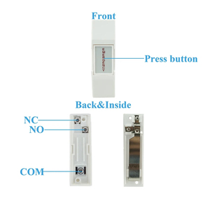 Pulsante di uscita in Elock serie es300N allarme cablato in plastica per uscita di emergenza interruttore di controllo accessi sistema pulsante pulsante rex - Product Image 5