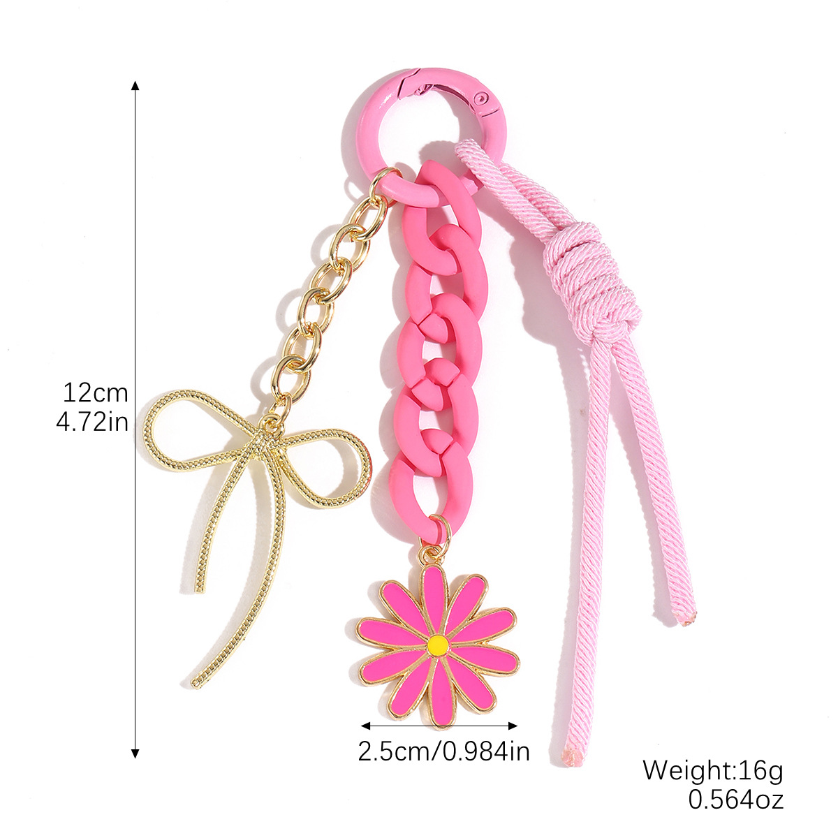 Rose-red alloy oil drop flower