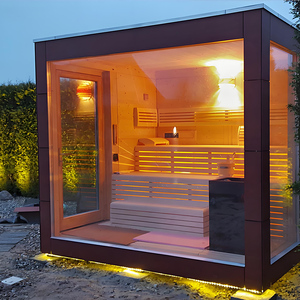 High-End Custom Square Sauna With <strong>Remote</strong> Smart <strong>Control</strong> and Modern Luxury Design - Product Image 5