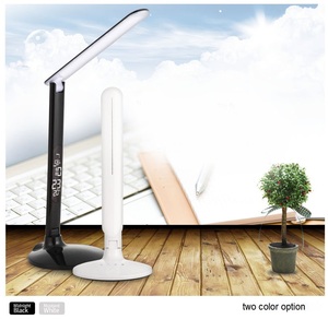 Modern Touch Control LED Table <strong>Lamp</strong> Nice Style Foldable with White Shade <strong>Time</strong> Date Temperature &amp; Week Clock for Study &amp; Work - Product Image 5