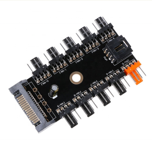 ファンハブCpu冷却ハブ10ポート12v4ピン3ピンPwmCpu冷却ファンハブSataコントローラー電源 - Product Image 2