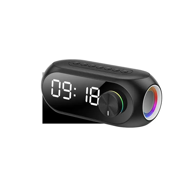 Multifunctional wireless Bluetooth RGB speaker S8 Mirror clock subwoofer Insert card Gift Bluetooth speaker radio