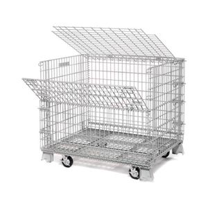 Contenedor de malla de alambre Contenedor de exportación Jaula de carga Caja de palés plegable Contenedores de almacenamiento apilables - Product Image 1