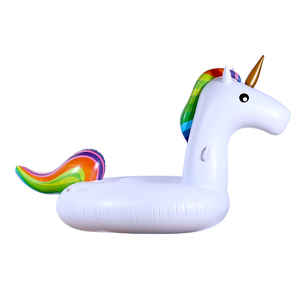 Unicorno-a forma di PVC gonfiabile piscina galleggiante portatile anello di nuoto galleggiante tappetino per bambini adulti divertimento materasso ad acqua per piscina - Product Image 1
