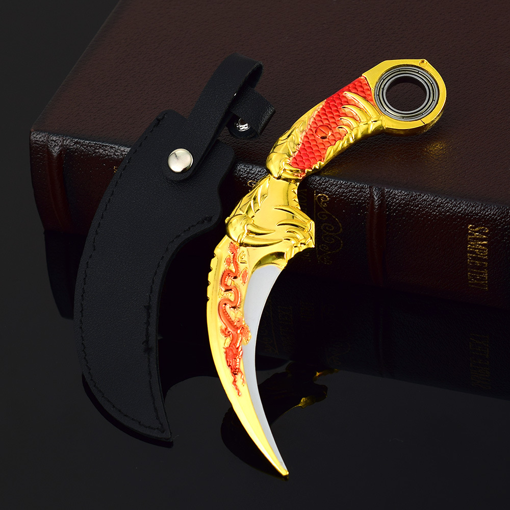 4Dragon claw knife red leather case (17cm)