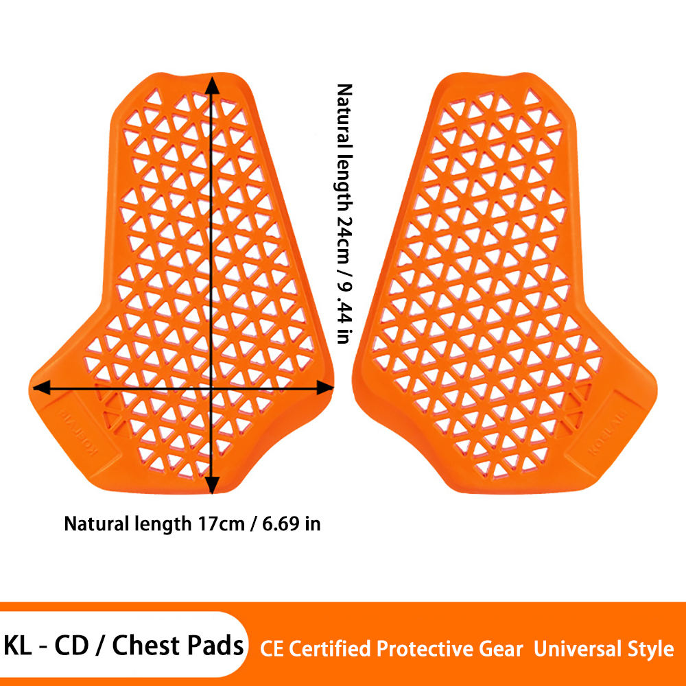 Orange chest pads