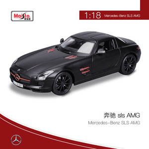 Maisto mercedes Benz <span class=keywords><strong>SLS</strong></span> AMG açık kapı 1:18 pres döküm Model araba yarış alaşım Model araba döküm oyuncak araçlar