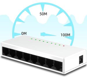 定制8-RJ45端口10/100Mbps以太网网络交换机集线器欧盟插头快速局域网交换机适配器迷你桌面/桌面迷你交换机 - Product Image 4