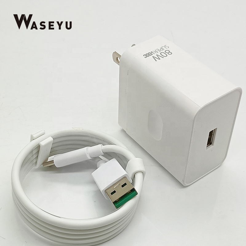 White, 80w US Plug+green core cable