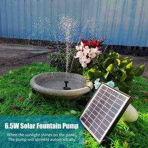 6.5W güneş çeşme pompası 200L/H akış hızı küçük gölet pompası DC fırçasız güneş enerjili çeşme pompası 8 memeleri ile 6 modları için Bi - Product Image 5