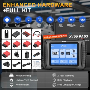 2025 X100 PAD3 V2.0 con codifica ECU Scanner KC100 OBD2 aggiungere chiavi FCA DoIP 38 + servizi strumento diagnostico programmatore chiave - Product Image 3