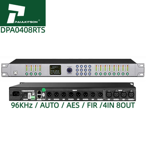 Paulkitson DPA0408RTS 96KHz Frecuencia de muestreo Procesador de audio 4 en 8 salidas FIR AUTO AES Procesador de audio digital Dsp profesional - Product Image 1