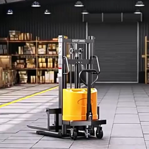 Herramientas de descarga de carga de vehículos, apilador de montacargas semieléctrico para caminar, apilador de palés eléctrico con CE