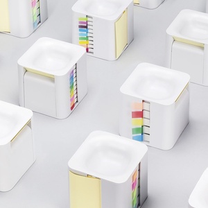 Memo Cube 5in1便签垫分配器，带4个标签，便签夹和存储，用于办公桌组织的磁性吸收盒 - Product Image 6