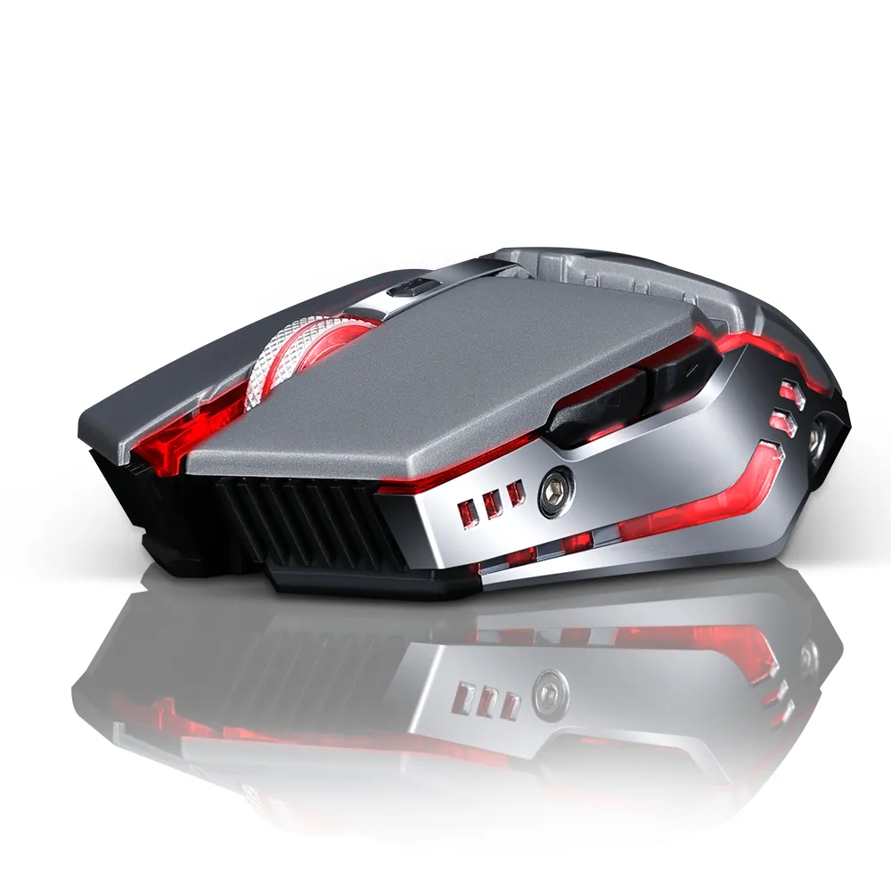 Ratón óptico inalámbrico recargable RGB 2,4G, Mouse silencioso para ordenador de juegos, USB, mecánico, para deportes electrónicos, retroiluminación para PC