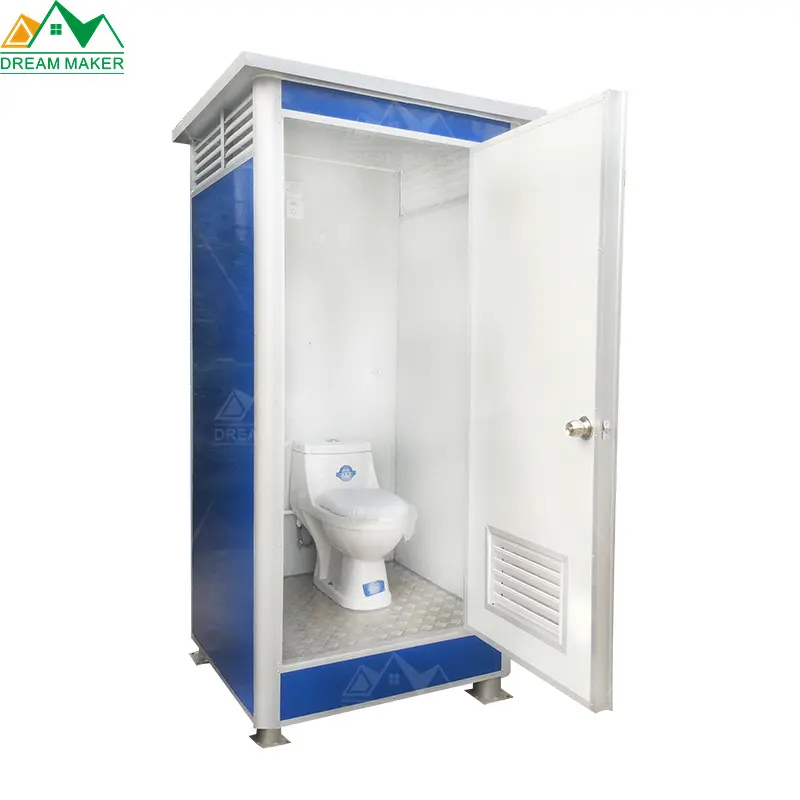 Vaso sanitário portátil em aço inoxidável, material de higiene pessoal portátil para turistas locais públicos cor azul céu