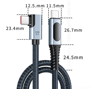 Eonline 2D 90 độ khuỷu tay usb4 hiển thị Cáp pd3.1 240W nhanh sạc cáp 40gbps8k60hz thích hợp cho chuyển đổi MacBook - Product Image 3
