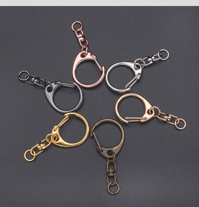 Factory <strong>C</strong> Buckle Keychain Bulk Metal Spring <strong>Key</strong> Rings Swivel Hook Keychain Jump Ring Handmade DIY Accessory <strong>C</strong> <strong>Shape</strong> <strong>Key</strong> Chains - Product Image 1