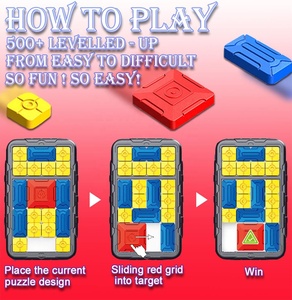Descuento 2 PK Challenges Slide Board Blocks Juegos de rompecabezas para niños Intelligence Unblock 500 + Leveled Up Super Slide Game - Product Image 2