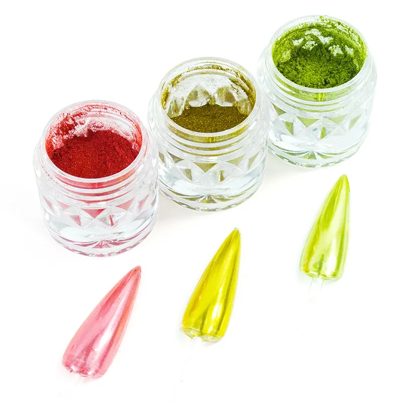 Multicolore vendita calda olografica chiodi cromati polvere specchio in polvere per le unghie di arte