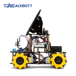 Güneş enerjili WiFi App kontrol 4WD Mecanum akıllı araç kiti Arduino için Offroad programlanabilir Robot araç