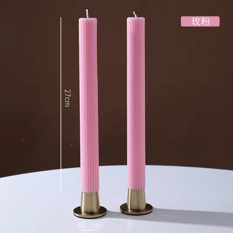 27 cm, base pequeña, rosa palo