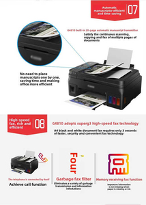 Cho Canon g4810 A4 tất cả-trong-một máy in phun liên tục không dây Wifi USB giao diện màu ảnh in ấn sao chép Quét kho - Product Image 2