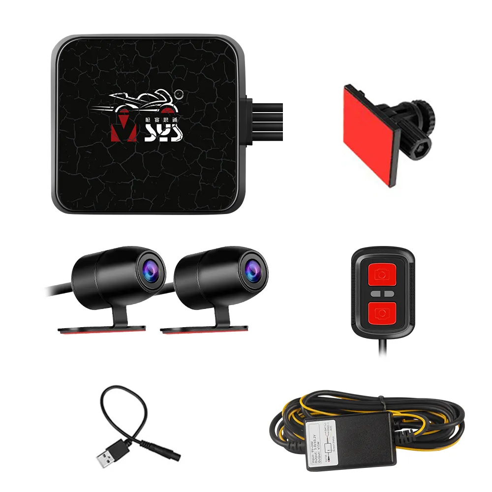 VSYS sıcak satış D6RL çift lens 1080P mini boy WiFi su geçirmez motosiklet Dashcam DVR