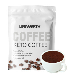 Lifeworth Private label Keto gıda takviyesi kollajen <span class=keywords><strong>Protein</strong></span> anında diyet Keto kahve tozu kilo kaybı - Product Image 2