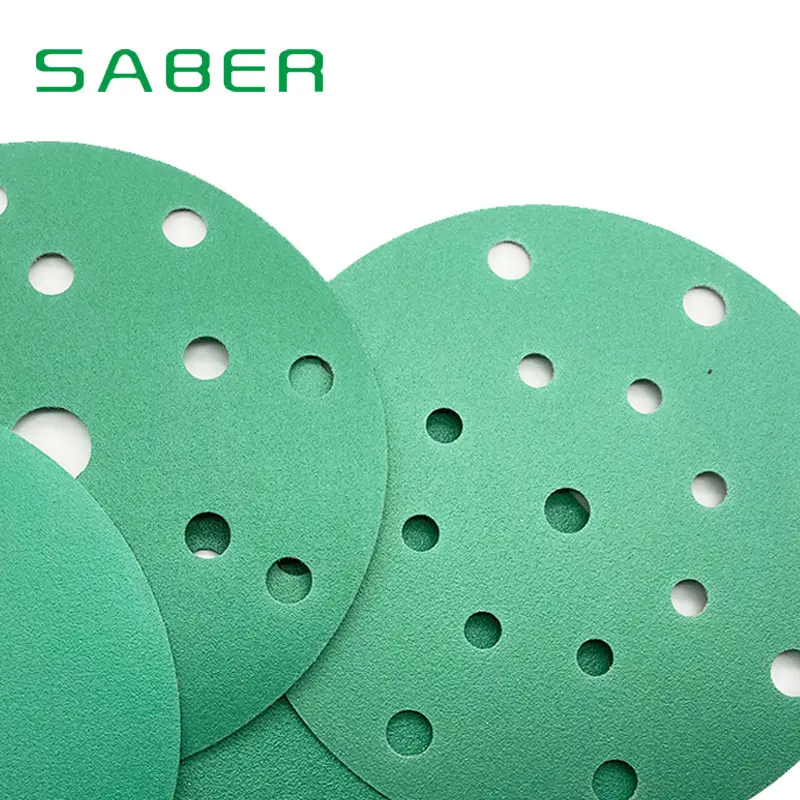 Forma redonda lixa verde abrasivo lixar cinto papel apoio automotivo lixar abrasivo papel para polimento