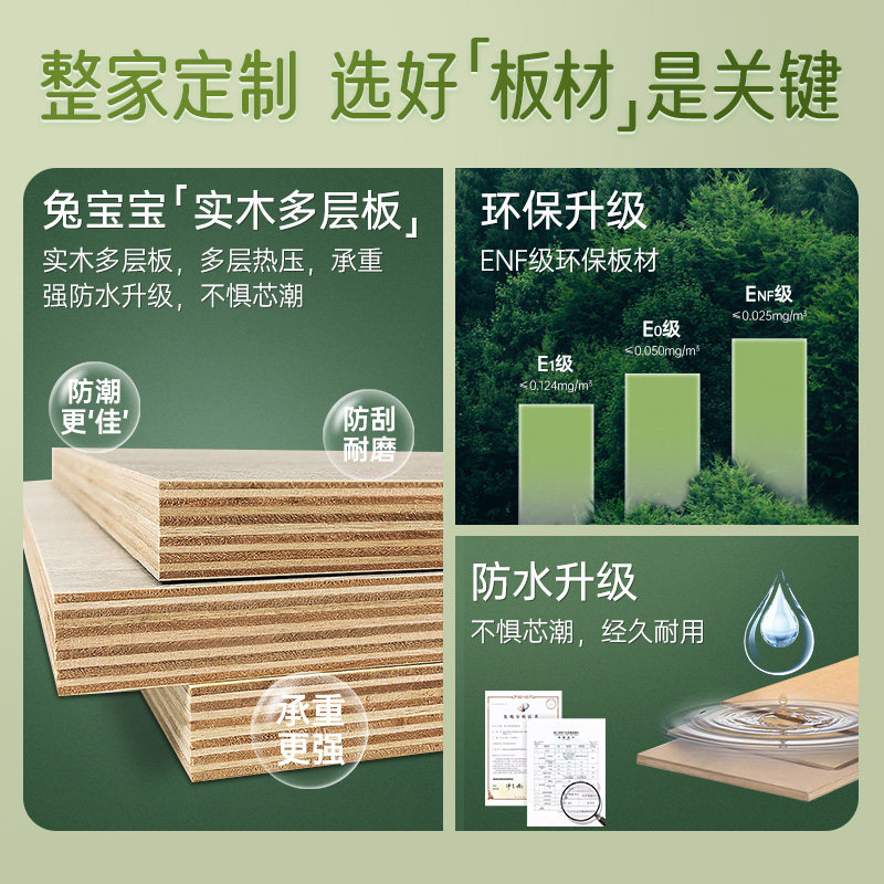 Solid wood multi-layer board enf level