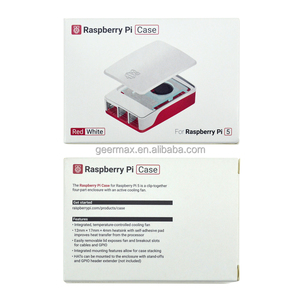 Geermax <strong>Case</strong> for <strong>Raspberry</strong> <strong>Pi</strong> 5 Red and White Band Fan <strong>Raspberry</strong> Pi5 Generation Official Original Box - Product Image 6