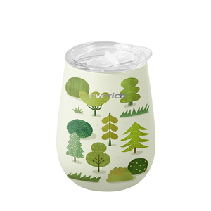Everich özel renk şarap bardağı Tumbler kadeh çift duvar paslanmaz bardak vakum taşınabilir kapaklı kupalar, saman ve silikon bant - Product Image 3