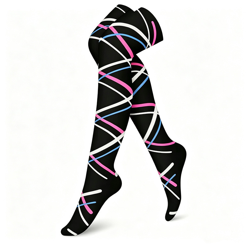 Black/Blue/Pink--Full Toe