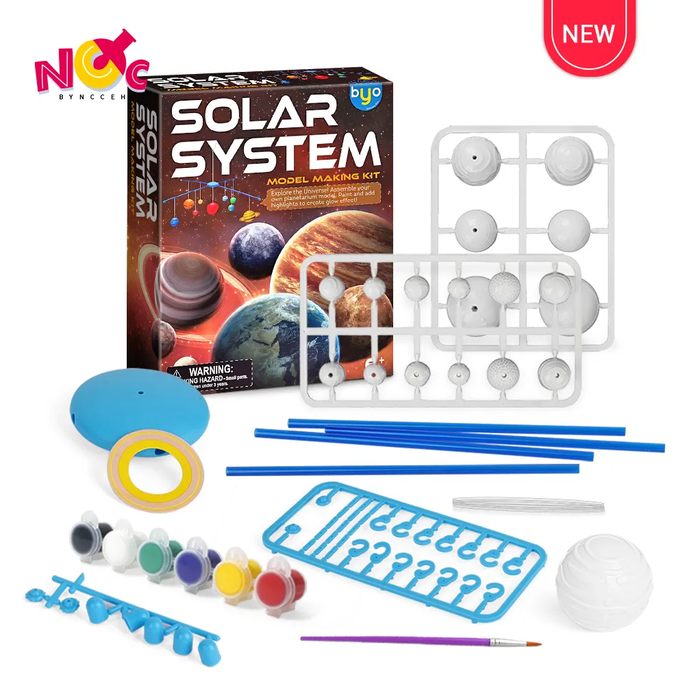 Kinder DIY Lernspiel zeug Montieren Sie das Sonnensystem Planet Toys Kids Educational Solar Painting Kit für Kinder