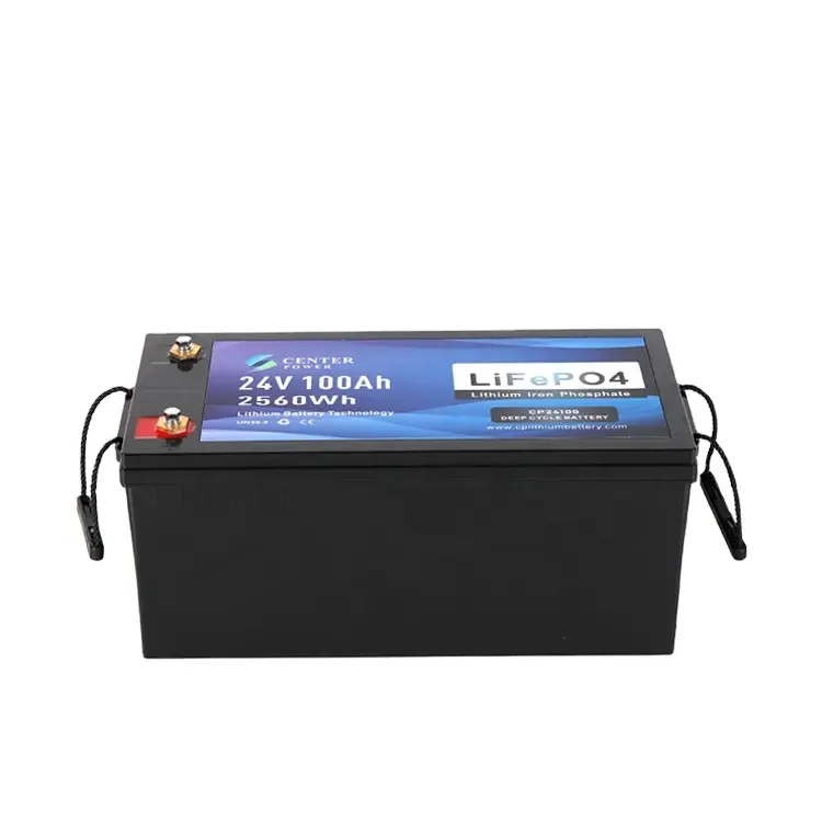 Paquete de batería lifepo4 de 24 voltios, 200ah, 100ah, almacenamiento solar marino de iones de litio de ciclo profundo, 32650, 24 v