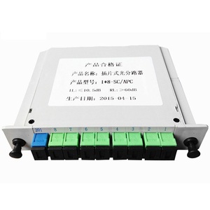 <strong>1</strong> <strong>Input</strong> 8 <strong>Output</strong> Fiber Optic Insert Typer PLC <strong>Splitter</strong> 1X8 Plugin PLC <strong>Splitter</strong> with Adapter SC APC 1x8 plc <strong>splitter</strong>
