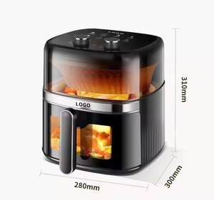 Nuevo diseño personalizado 110V 220V Control de temperatura 8 funciones 6L Calefacción eléctrica Freidoras de aire para alimentos