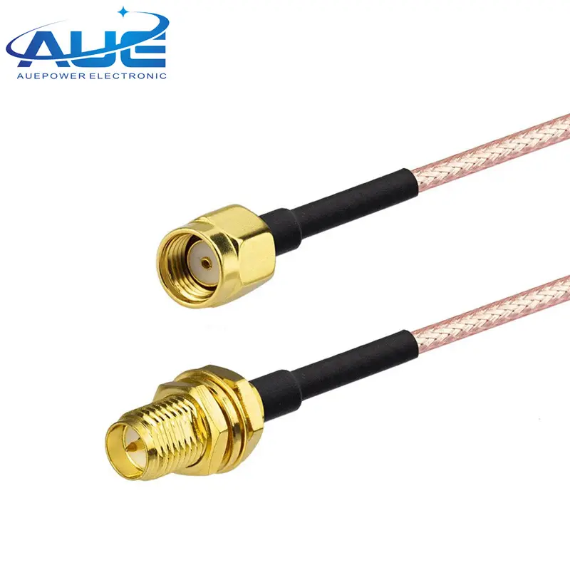 RG316 RG178 SMA hembra a SMA macho Cable de extensión de antena de ángulo recto