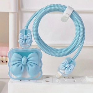 多色波弓充电器套装，带C型输入接口数据线保护，适用于iPhone - Product Image 4