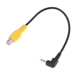 1 adet AV Video kablosu adaptörü 2.5mm AV Jack erkek tak RCA dişi adaptör kablo GPS ve arka kamera için dönüştürücü kablosu - Product Image 1