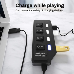 USB集线器，单个电源开关4端口USB 3.0集线器4端口