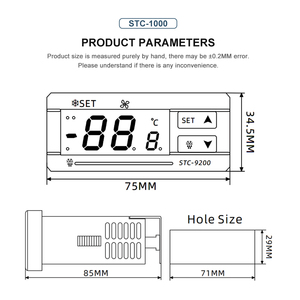 Controlador de temperatura de microcomputadora de STC-1000, interruptor de control de temperatura, termostato de refrigerador de 220V - Product Image 2