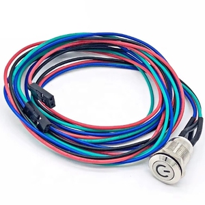 Interruttore a pulsante in metallo impermeabile per Computer 12mm On Off con luce a LED 5V 50cm cablaggio porta di alimentazione interruttore di ripristino automatico - Product Image 4