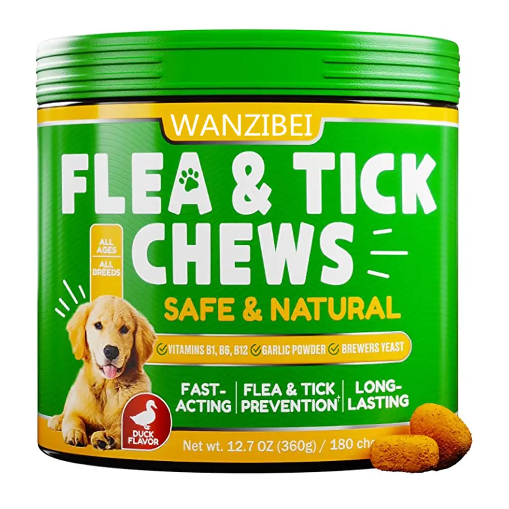 Suplemento de flea e tick natural para animais de estimação, cuidado seguro e prevenção de pragas