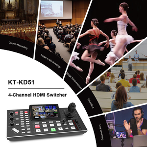 <strong>HDMI</strong> <strong>Input</strong> Video Mixer <strong>Switch</strong> Live Streaming PTZ Camera Joystick Control 4 Channels Broadcasting PTZ and Image Control Keyboard - Product Image 6