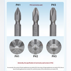 T2 Vật liệu thép đôi kết thúc đầu CR-V S2 PZ2 PH1 PH2 Phillips mạnh mẽ từ <span class=keywords><strong>screwdriver</strong></span> <span class=keywords><strong>bit</strong></span> 65mm - Product Image 2