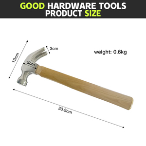Thép Carbon Cao Claw Búa Tay Cầm Bằng Gỗ DIY Công Nghiệp Xây Dựng Kim Loại Búa Tùy Chỉnh OEM - Product Image 2